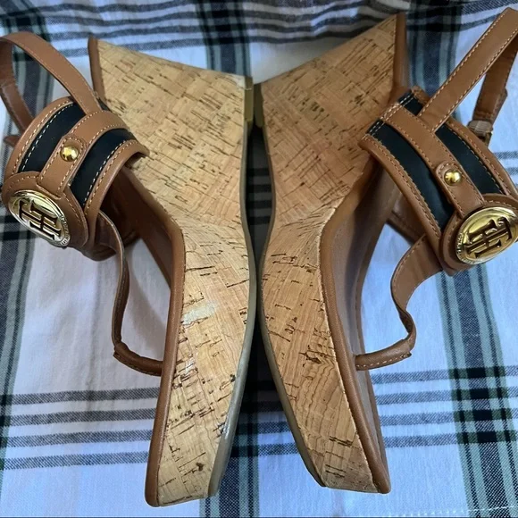 Tommy Hilfiger Wedge Sandals Size 9.5 - Picture 7 of 16